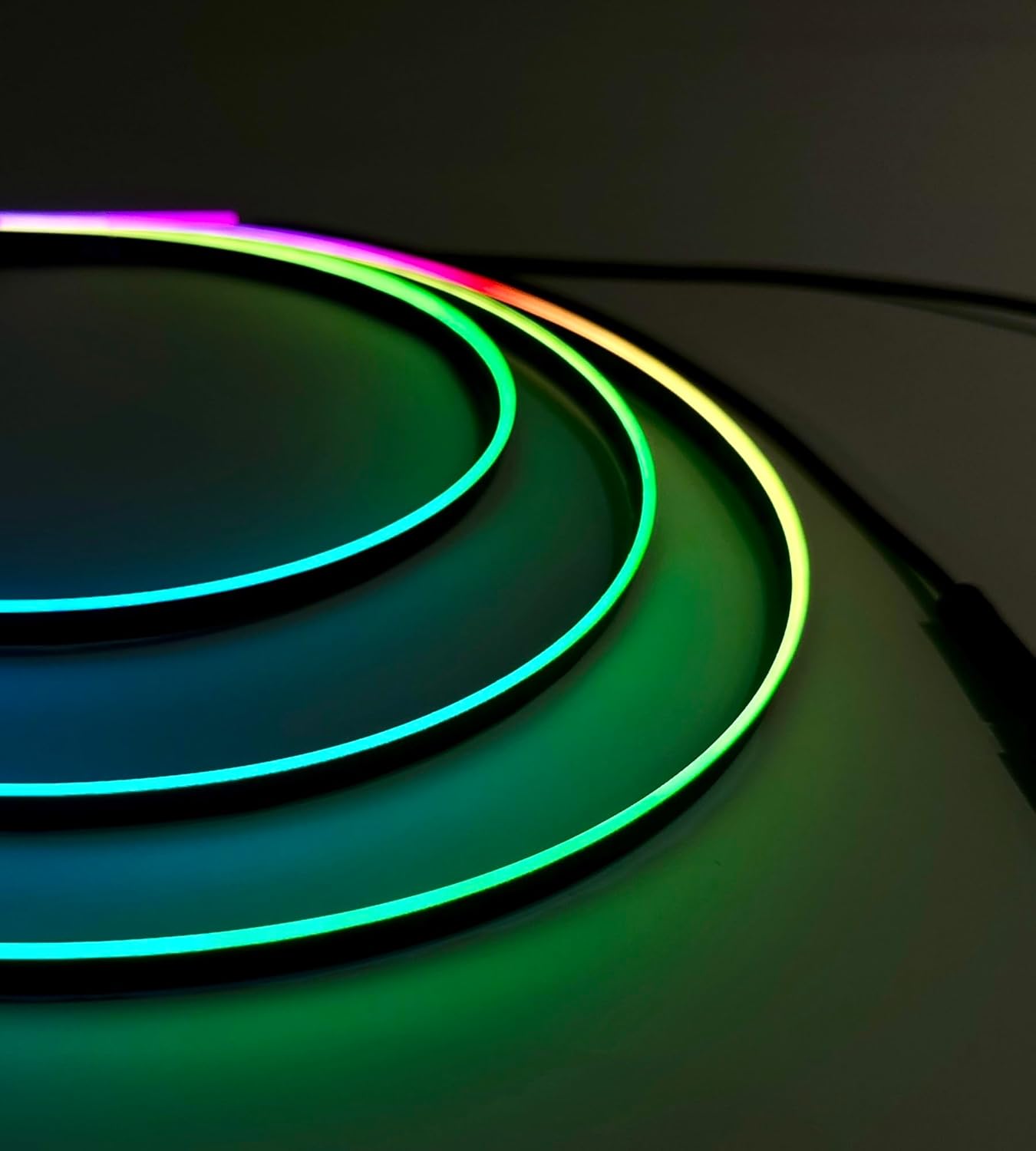 KENANEK Acrylic Interior Car LED Strip, 55.12-inch USB/Type C Interface Colorful car Ambient Lights kit，Supporting Wireless Control Modes，with 16 Million Color Options