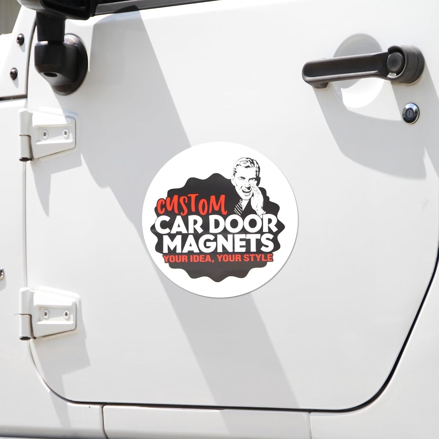 Custom Car Magnet Signs for Businesses (12" Round) 2 pk - Personalized Car Magnets for Advertising and Vehicle Promotion - Advertising Magnets for Cars Door - Professionally Printed