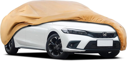 Heavy Duty Outdoor Car Cover Custom Fit for Civic, Windproof All Weather Waterproof Sun Rain UV Dust Snow Protection Outdoor Car Covers