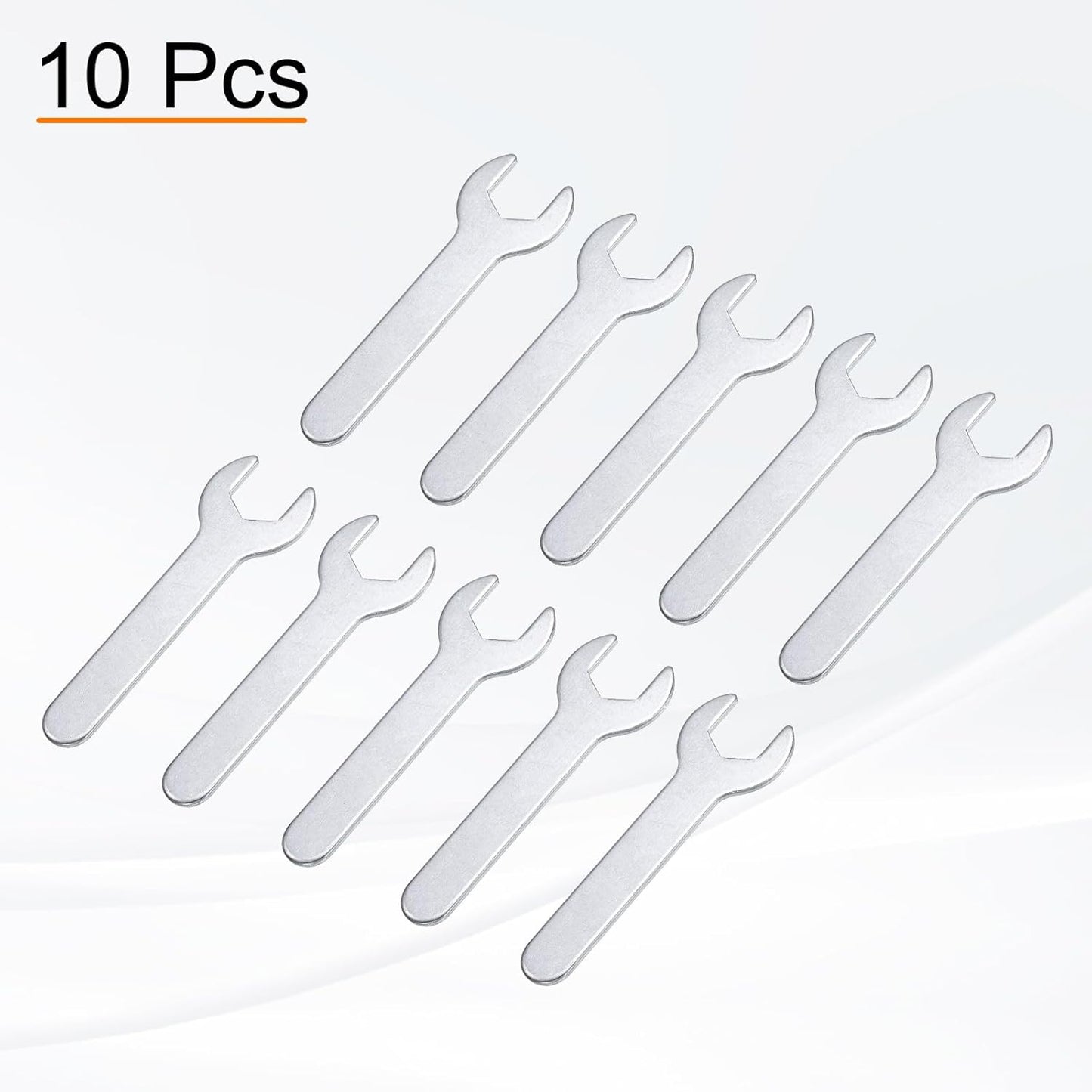 HARFINGTON 10pcs Small Wrench 12x70x2mm Metric U-Shaped Single Open Ended Spanner Super Thin Flat Head Galvanizing Wrench for Automotive Repair Furniture Assembly