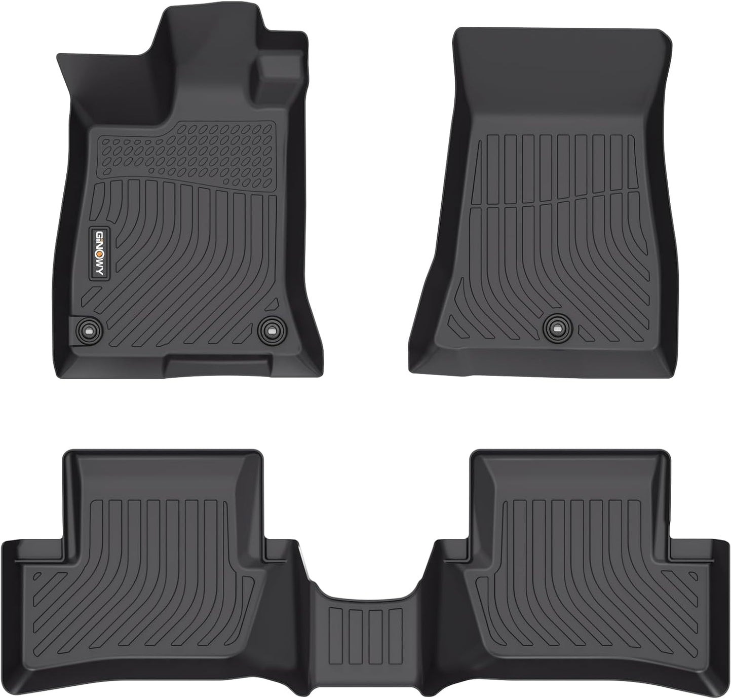 GINOWY-Floor Mats for Acura TLX 2021-2024 2025 All Weather Car Floor Mats TLX 2024 Waterproof Easy to Clean TLX Floor Liners Accessories Black