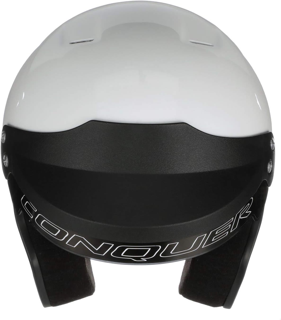 Conquer Snell SA2020 Approved Open Face Auto Racing Race Car Helmet - Adult | Men | Women | Youth - ( Black / White / Silver )