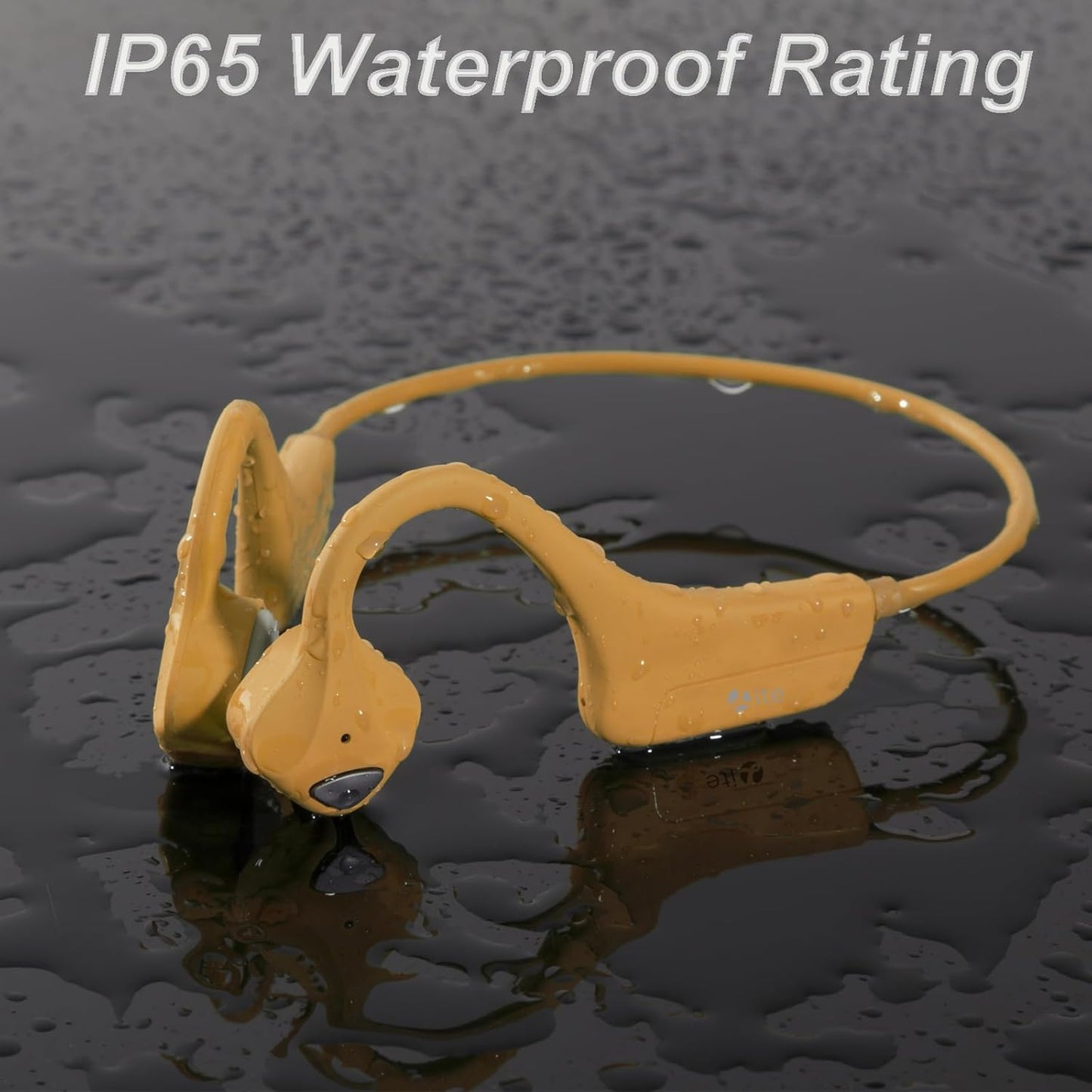 Bone Conduction Headphones Bluetooth - Wireless Open-Ear Headset with Microphones Lightweight Sweat Resistant Waterproof Running Earphones, Long Battery Life