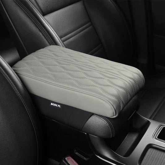 Car Center Console Cover, Memory Foam Car Armrest Cushion, Beige Auto Arm Rest Pad, Leather Arm Rest Covering Car, Hand Rest Pillow for SUV/Truck/Vehicle (Gray)