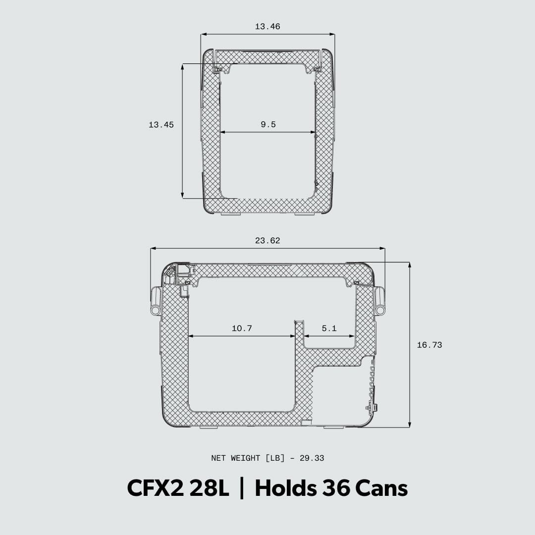 Dometic CFX2 28-Liter Portable Refrigerator and Freezer, Powered by AC/DC