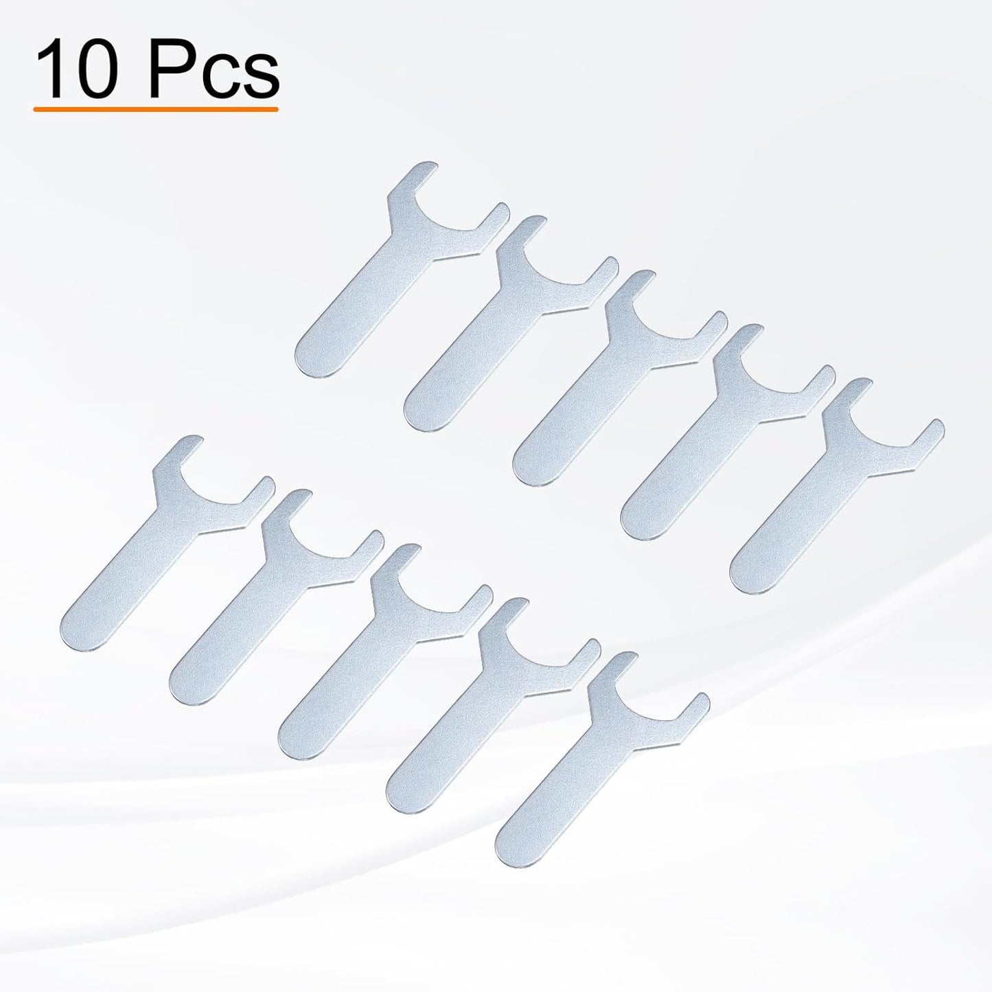 HARFINGTON 10pcs Small Wrench 22x70x1.5mm Metric U-Shaped Single Open Ended Spanner Super Thin Flat Head Galvanizing Wrench for Automotive Repair Furniture Assembly