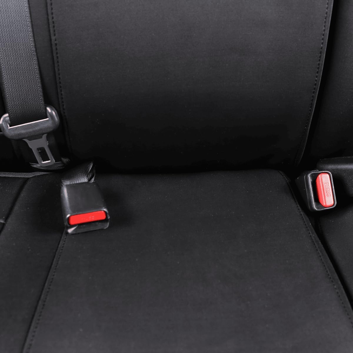 EKR Custom Fit Tacoma Rear Car Seat Covers for Select Toyota Tacoma (Petrol) 2024 2025 Double cab SR,SR5,TRD Sport,TRD Off-Road,Limited - Second Row Only,Neoprene (Black)