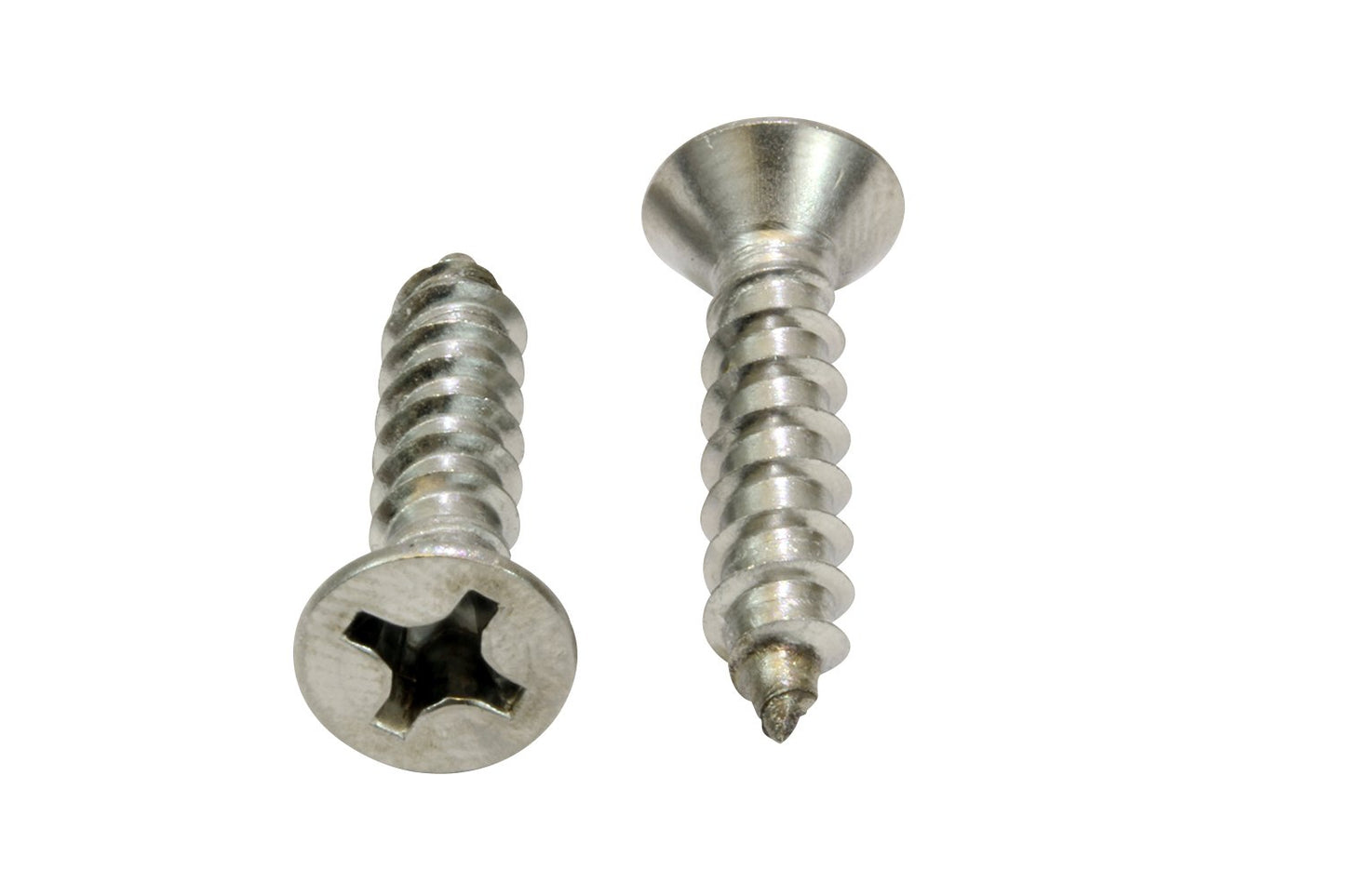 Bolt Dropper #12 X 1-1/2'' Stainless Steel Flat Head Phillips Wood Screw, (25 pc), 18-8 (304) Stainless Steel Sheet Metal Screws - Type A Point, Plain Finish