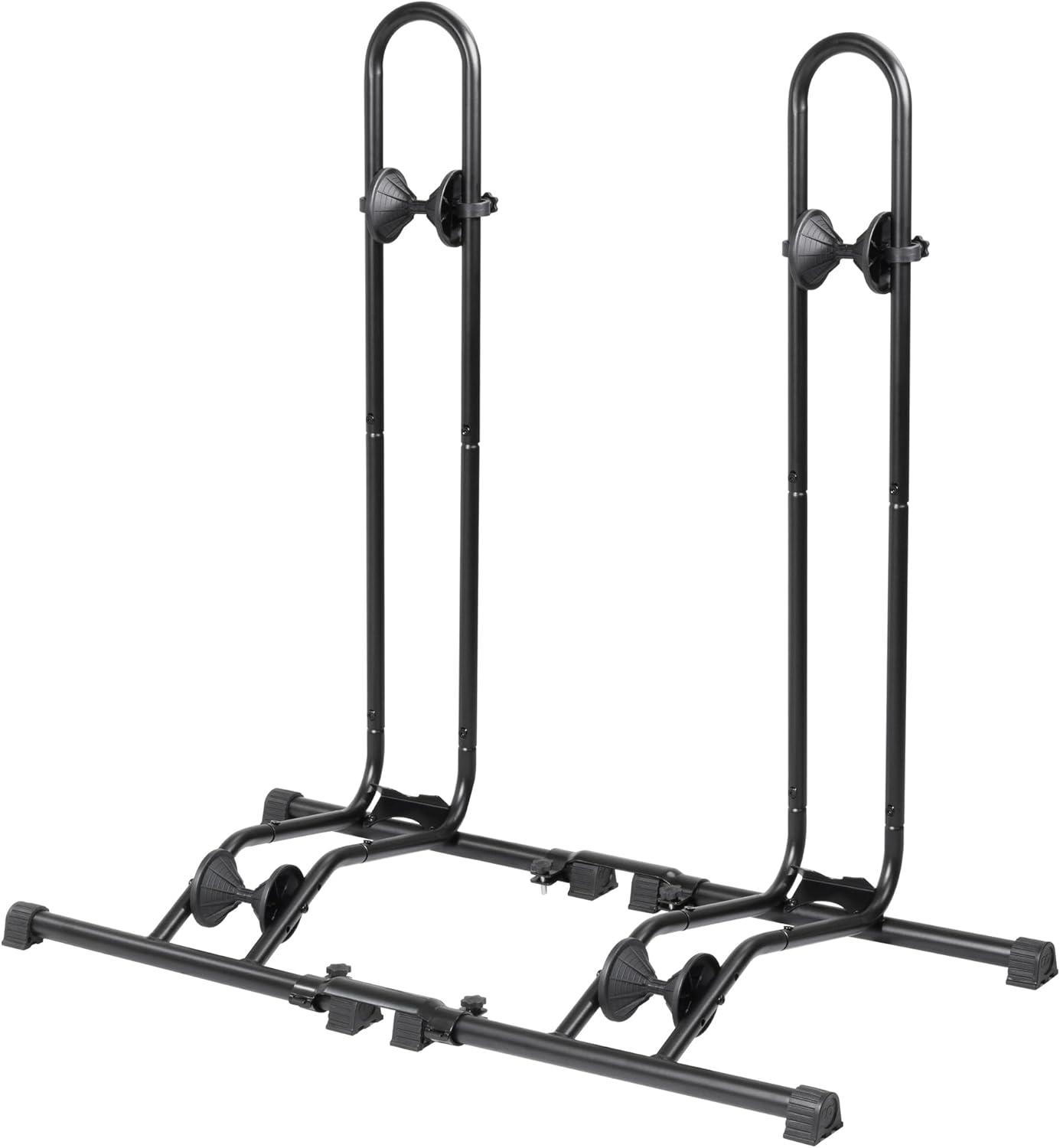 CyclingDeal Bike Floor Stand Parking Rack - for 20"-29" Mountain MTB & Road Bikes with Tire Width up to 2.4" or 5" Fat Bike - Bicycle Indoor Outdoor Garage Storage - Max Tire Width 2.4” for 2 Bikes