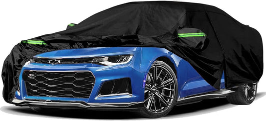 Car Cover Custom Fit for Camaro, Waterproof All Weather Full Exterior Cover Rain Snow UV Protection Cover with Door Zipper