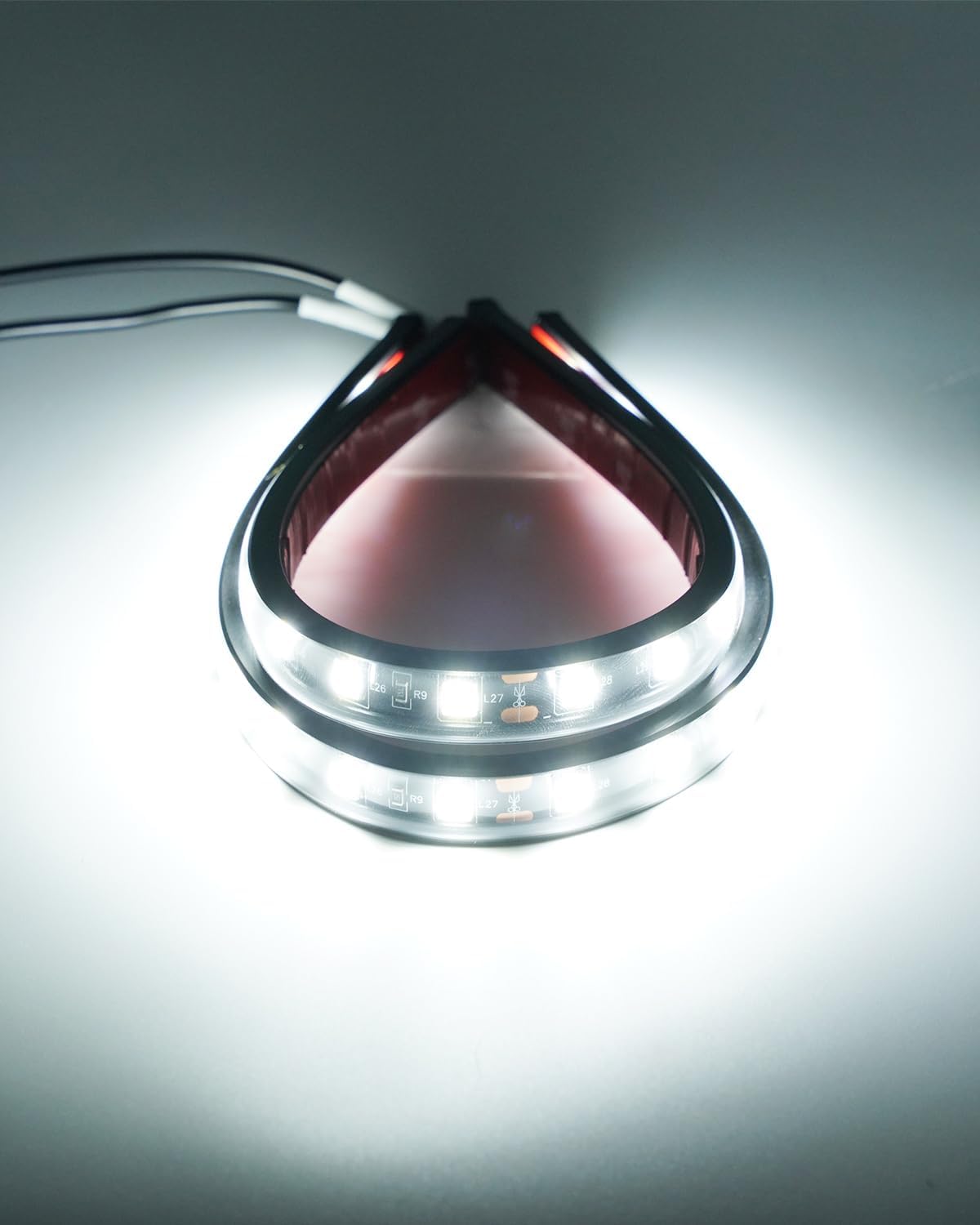 Keiurot 12V Led Light Strip 32CM Waterproof White Led Strip Lights for Cars Motorcycles Golf Cart Interior & Exterior Marine Boat 12V 5050 18SMD,Pack of 4