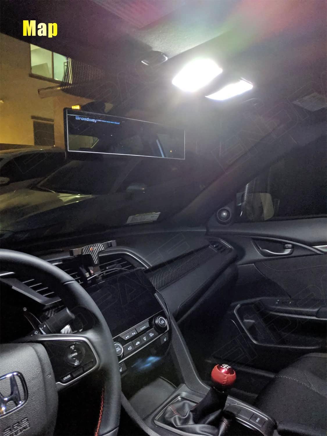 11-Pieces CRV HRV LED Interior Light Kit for Honda CR-V HR-V 2013 2014 2015 2016 2017 2018 2019 2020 2021 White 6000K Interior LED Lighting Package + License Plate Lights, Install Tool