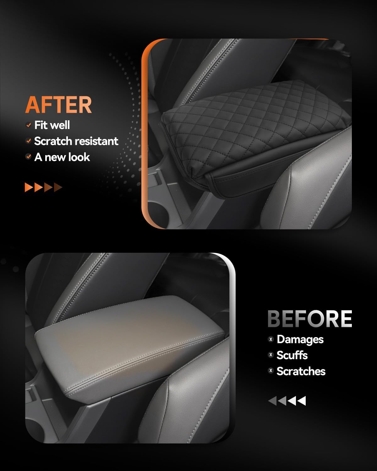 CDEFG for Subaru Crosstrek 2024-2025 Center Console Cover Armrest Box Cover for Crosstrek (Premium, Sport, Limited, Wilderness) 2024 2025 Accessories Console Arm Rest Protector Thickened