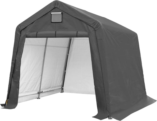 10' x 10' Outdoor Storage Shelter - Heavy Duty Storage Tent with Roll-up Ventilated Windows, Portable Garage Zipper Storage shed for Bike, Motorcycle Shelter, ATV, Weeding Tools