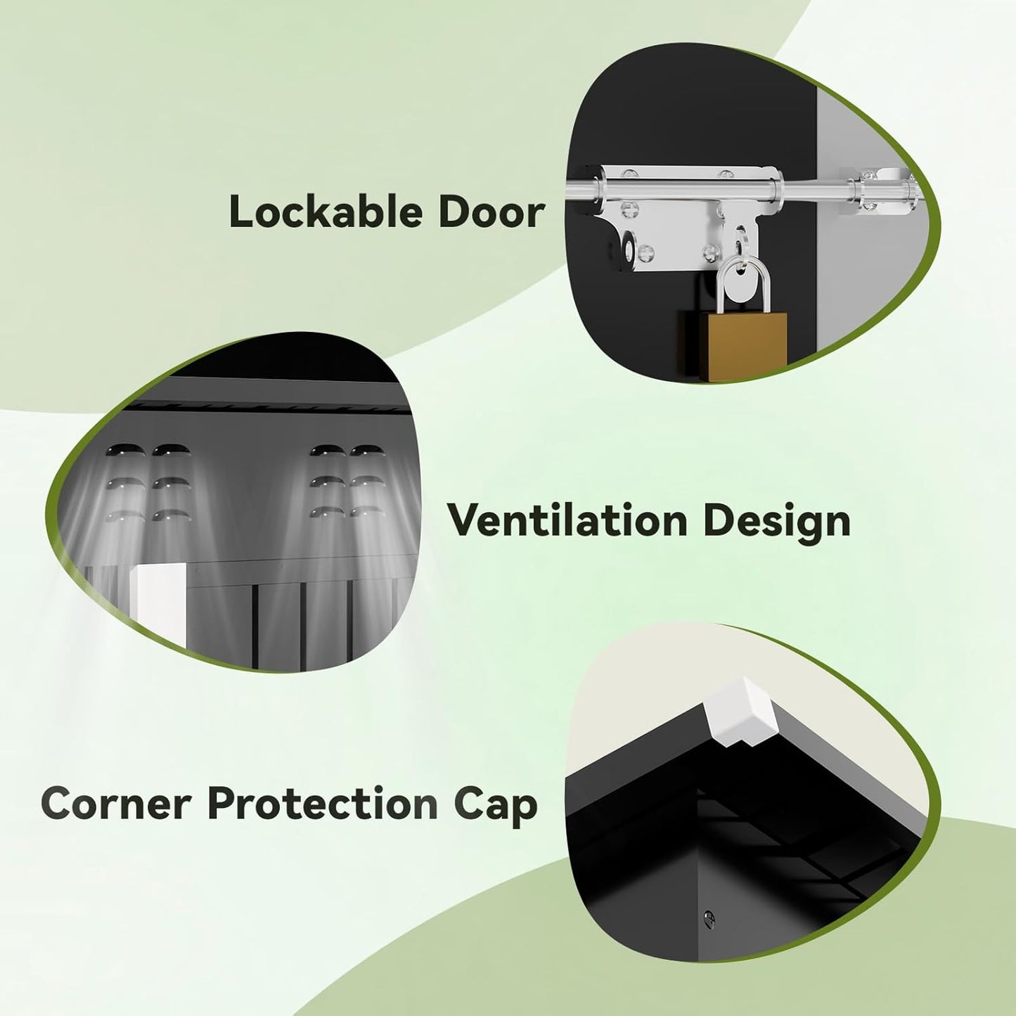 COMHOMA Shed Outdoor Storage Shed Metal,Lockable Doors Tool Sheds with Sloping Roof,Steel Garden Shed with Air Vent for Backyard,Patio,Lawn,Poolside (Grey, 5'*3')