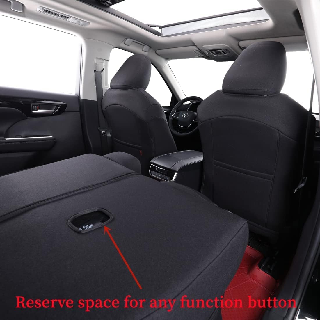 coverdream Custom Fit Camry Car Seat Covers for 2025 Toyota Camry XLE,XSE,Full Coverage Polyester Seat Protector(Full Set,Black)