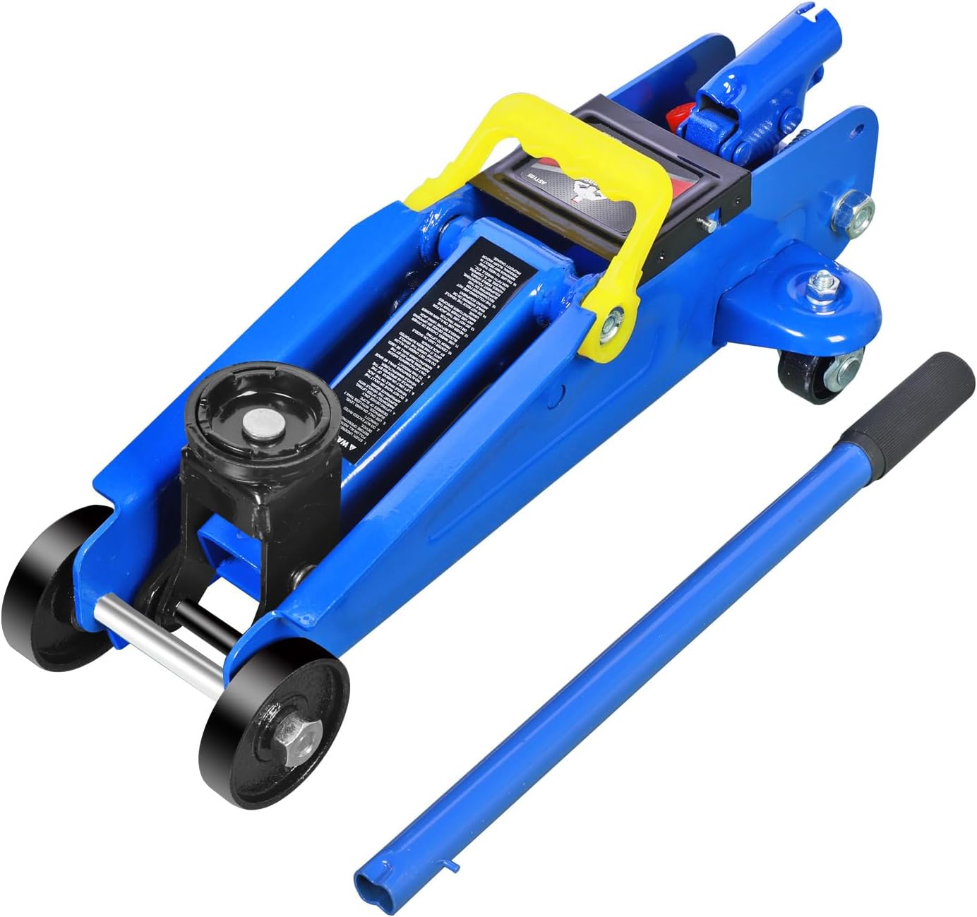 Floor Jack 1.5 Ton (3,000 LBs) Hydraulic Car Jack, Lifting Range from 5.1 Inch to 12.6 Inch, Fits Sedans Automotive Blue