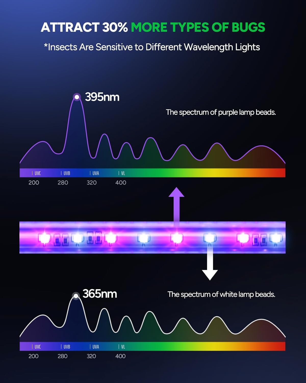 Buzbug LED Bug Zapper Outdoor Indoor, Durable 10 Years Lifespan Lamp, Rechargeable 5200mAh Battery, Portable Camping Mosquito Zapper, Fly Trap Mosquito Trap, Fly Killer Fly Zapper -MA015C(Black)