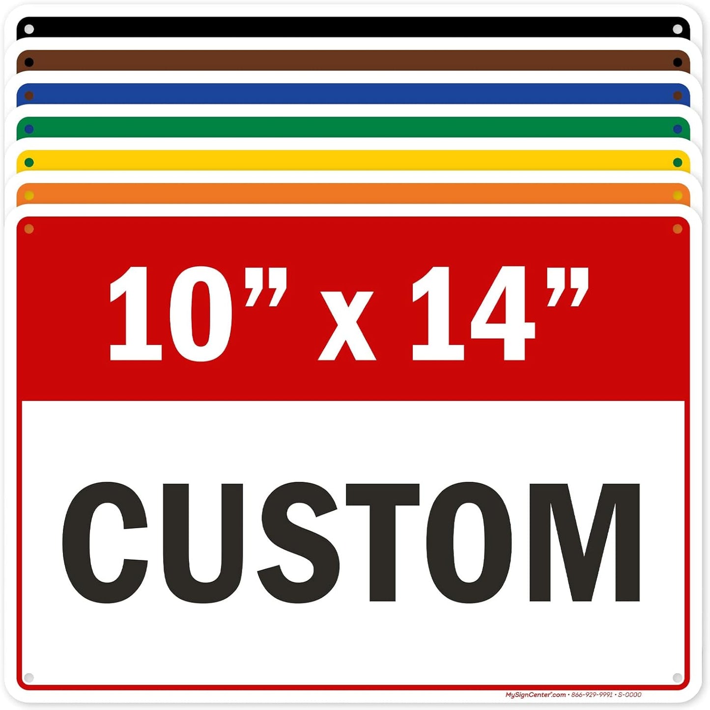 Custom Sign, Custom Sign for Business, Indoor/Outdoor use. 10x14 Inches, Rust Free .040 Aluminum, Fade Resistant, Made in USA by My Sign Center (Header)