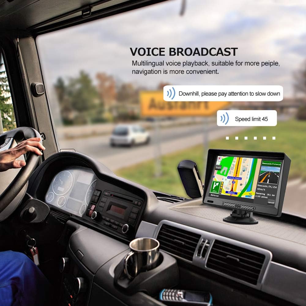 GPS Navigator for Car,Latest 2025 Map,9 inch Touch Screen Real Voice Spoken Navigation System for Cars, Vehicle GPS with Speed and Red Light Warning Lifetime Maps Update