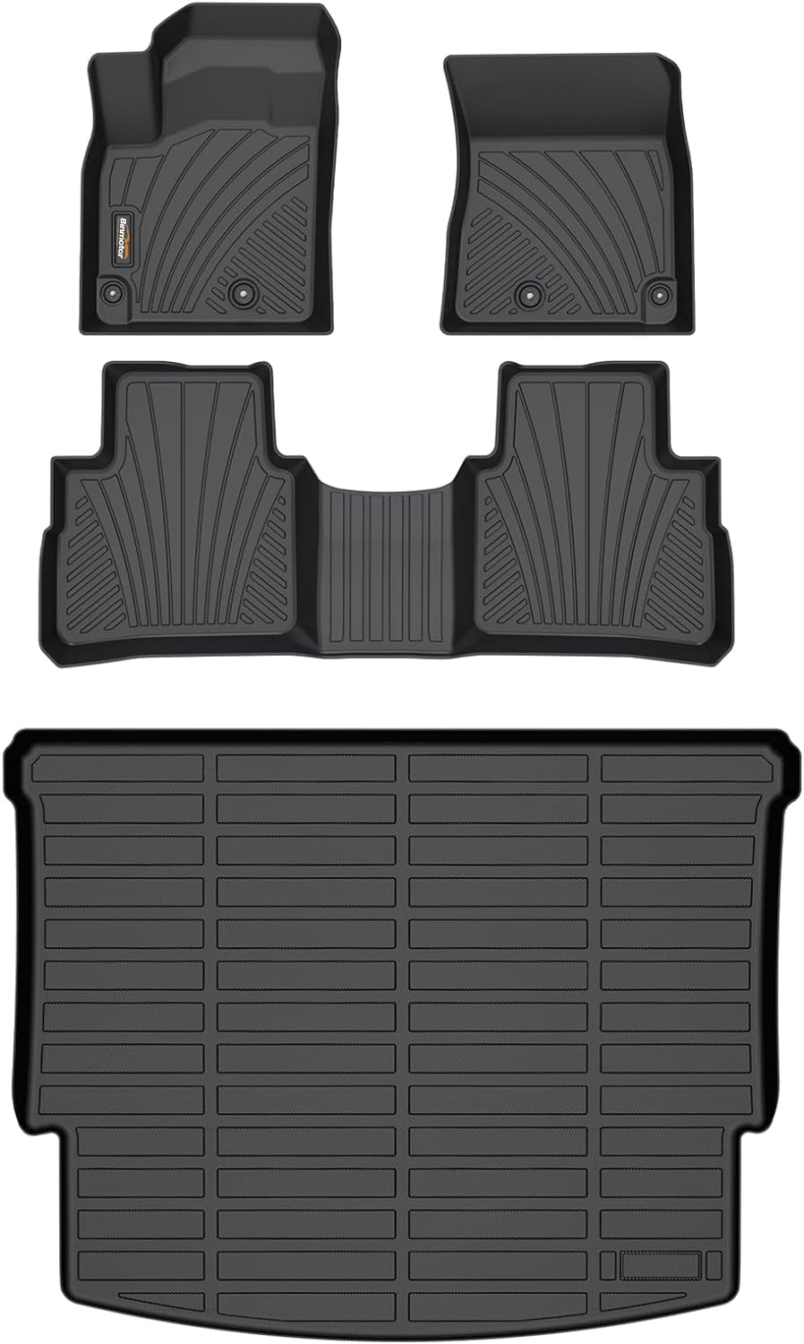 Binmotor-All Weather Floor Mats Cargo Liner for Nissan Rogue 2025 2024 2023 2022 2021 (NOT for Rogue Sport), Car Mats with Trunk Mat Full Set, Heavy Duty Car Floor Liners for Rogue Accessories