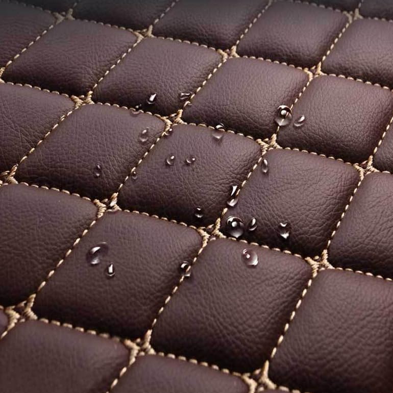 Customized Personalized car Floor mats, All-Weather Luxury car Floor mats, Waterproof and Anti Slip Leather car Floor mat Lining, 95% Customized car, Truck, and SUV Floor mats (Edge White)