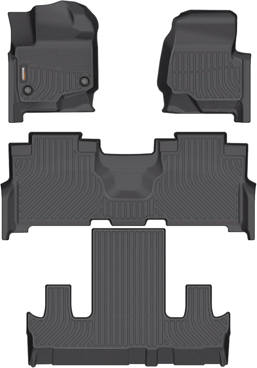 Binmotor-Floor Mats for for Ford Expedition Max 2021-2025(Only for 7Seats, with 2nd Row Bucket Seat), TPE All Weather Car Mats for Ford Expedition Accessories for Car Floor Mat All Weather