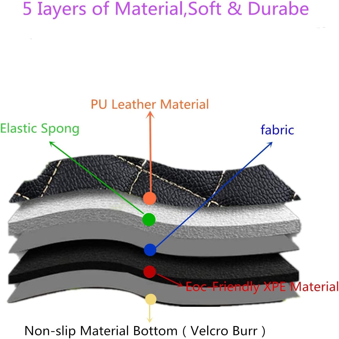 Custom All-Weather Protection Luxury Leather Floor Mats for Cars SUVs Trucks According Anti-Slip Leather Floor mats ﻿ (20,Yellow and Striped Black)