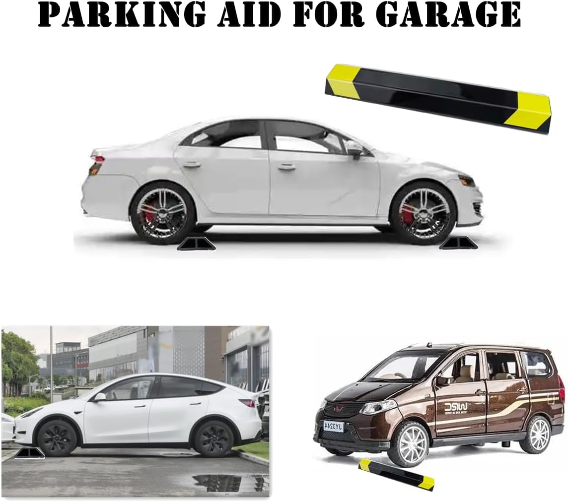 Heavy Duty Parking Aid for Garage, 18" Car Parking Stopper for Garage 1 Pack, Parking Aids Protects Car, Parking Stopper Easy to Install 1 Packs 18" L (1 Pack 18" L x 1.25H)