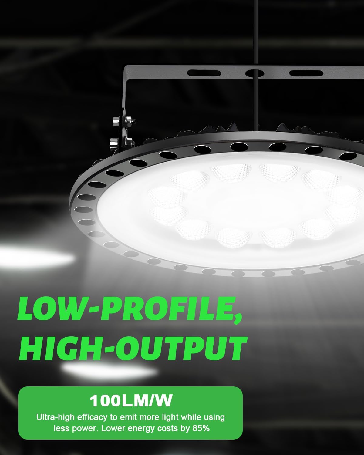 Viugreum High Bay LED Shop Lights, 200W UFO LED High Bay Light 20,000LM 120V LED High Bay Lights 5000K Daylight, Alternative to 900W MH/HPS for Garage Workshop Barn Factory Warehouse - 10 Pack