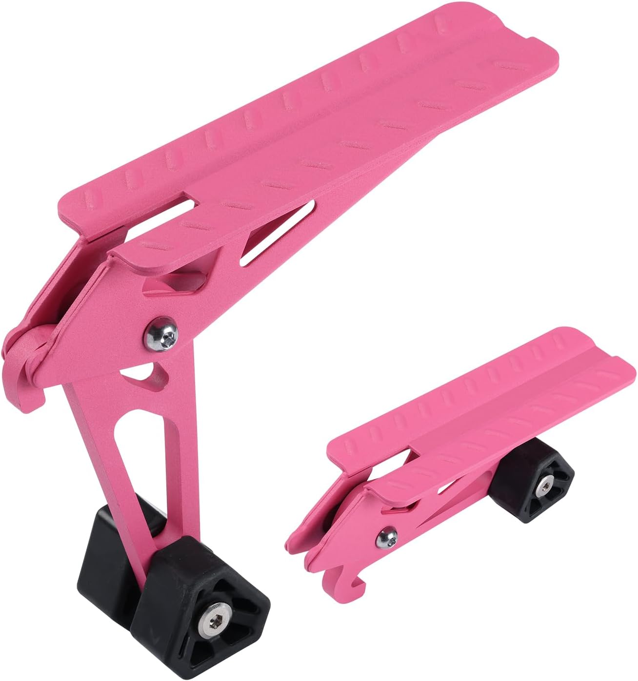 COWVIE Foldable Car Door Step Stand Pedal - Access to Vehicle's Top Roof Both Feet Stand Pedal Ladder for Most SUV Truck Pink