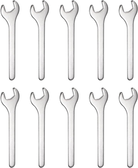 HARFINGTON 10pcs Small Wrench Open End Wrench 13x108x3mm Metric U-Shaped Single Open Ended Spanner Super Thin Small Flat Head Galvanizing Wrench for Automotive Repair Furniture Assembly