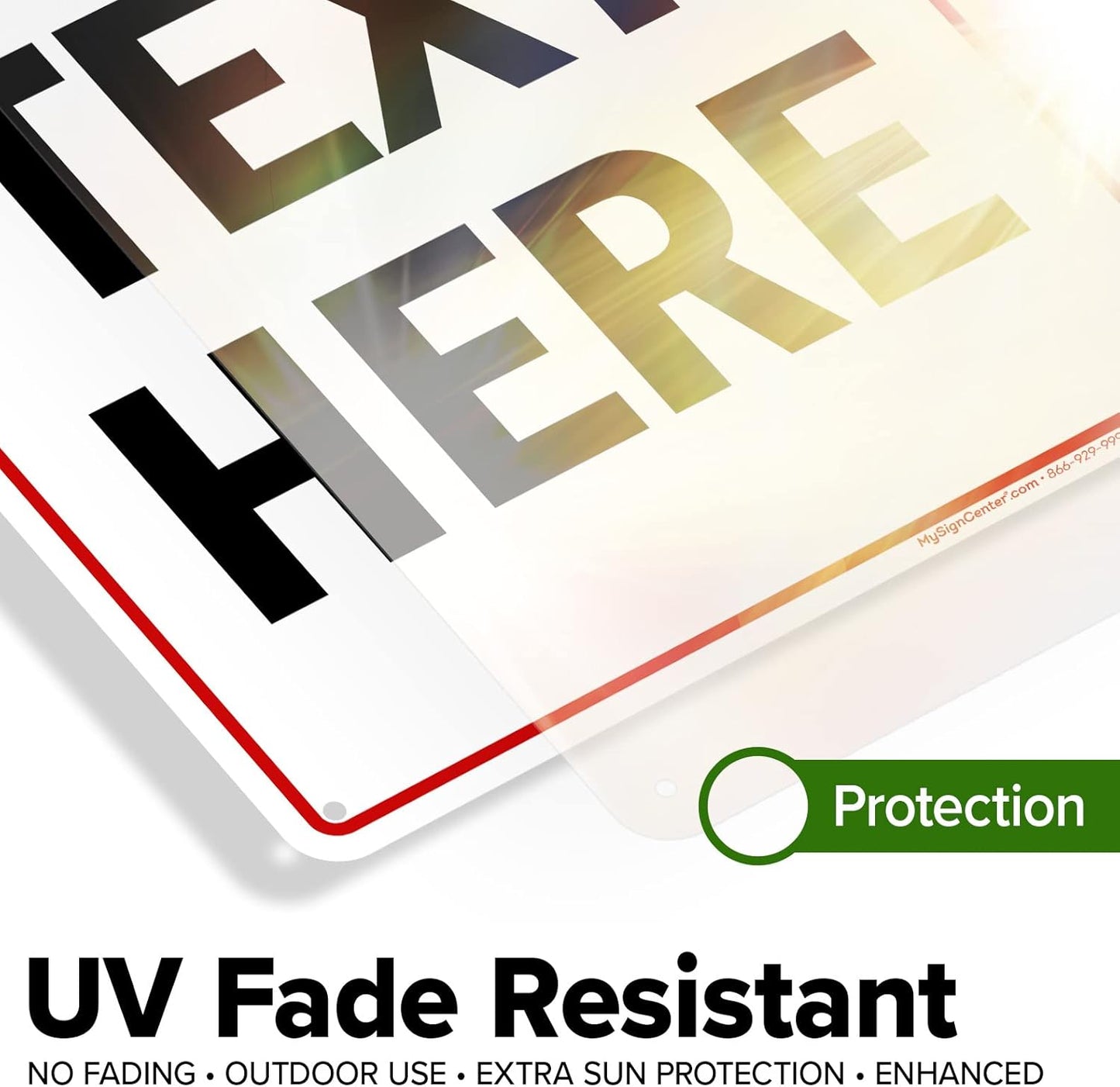 Custom Sign, Custom Sign for Business, Indoor/Outdoor use. 10x14 Inches, Rust Free .040 Aluminum, Fade Resistant, Made in USA by My Sign Center (Header)