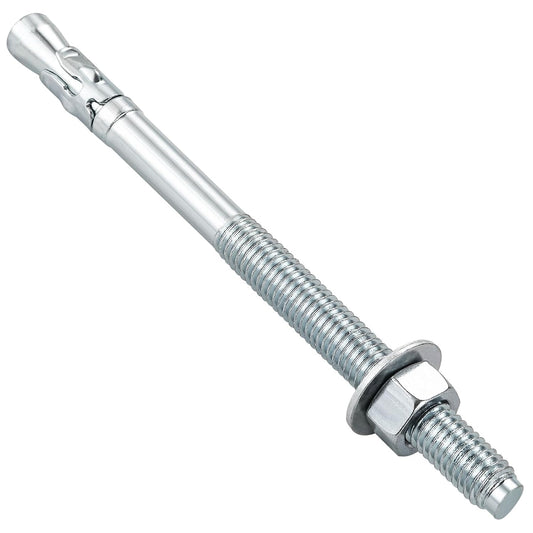1/2x10 10Pcs Inch Standard Fasteners for Heavy-Duty Zinc Wedge Anchors for Cement and Concrete