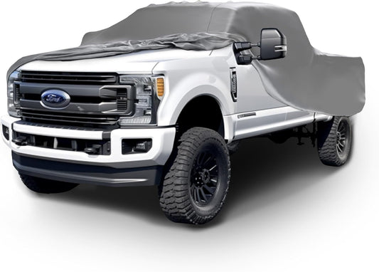 Car Covers Weatherproof Max Truck Cover & Warranty Compatible with Ford 1953-1956 F-250 Regular Cab, 6.5– Outdoor Cover, Prevents Theft with Cable Lock