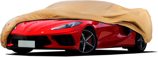 Heavy Duty Outdoor Car Cover Custom Fit for Chevrolet Corvette, Windproof All Weather Waterproof Sun Rain UV Dust Snow Protection Outdoor Car Covers