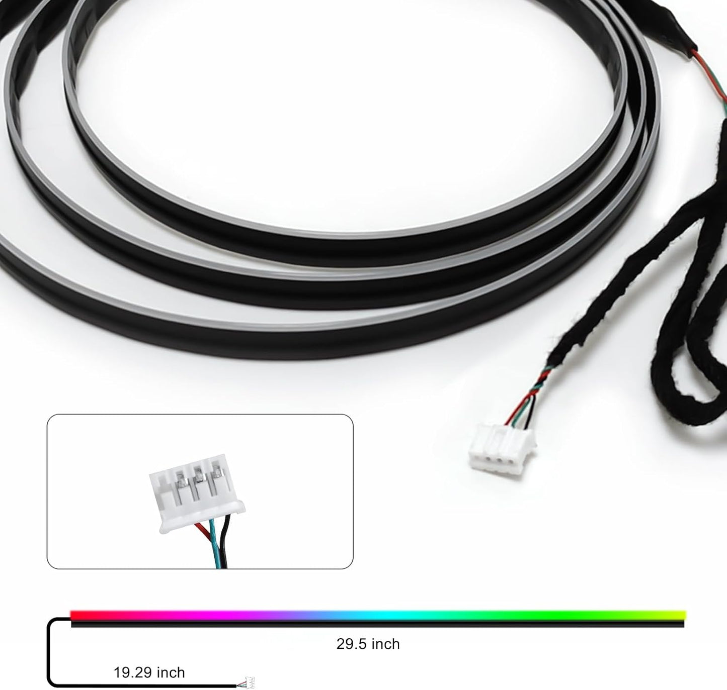 Dreamcolor Acrylic Interior Car LED Strip Light 29.5-inch, which fit for dreamcolor main controller connects and sub-controller kit (not including), Not applicable dreamcolor 5 in 1(single controller)