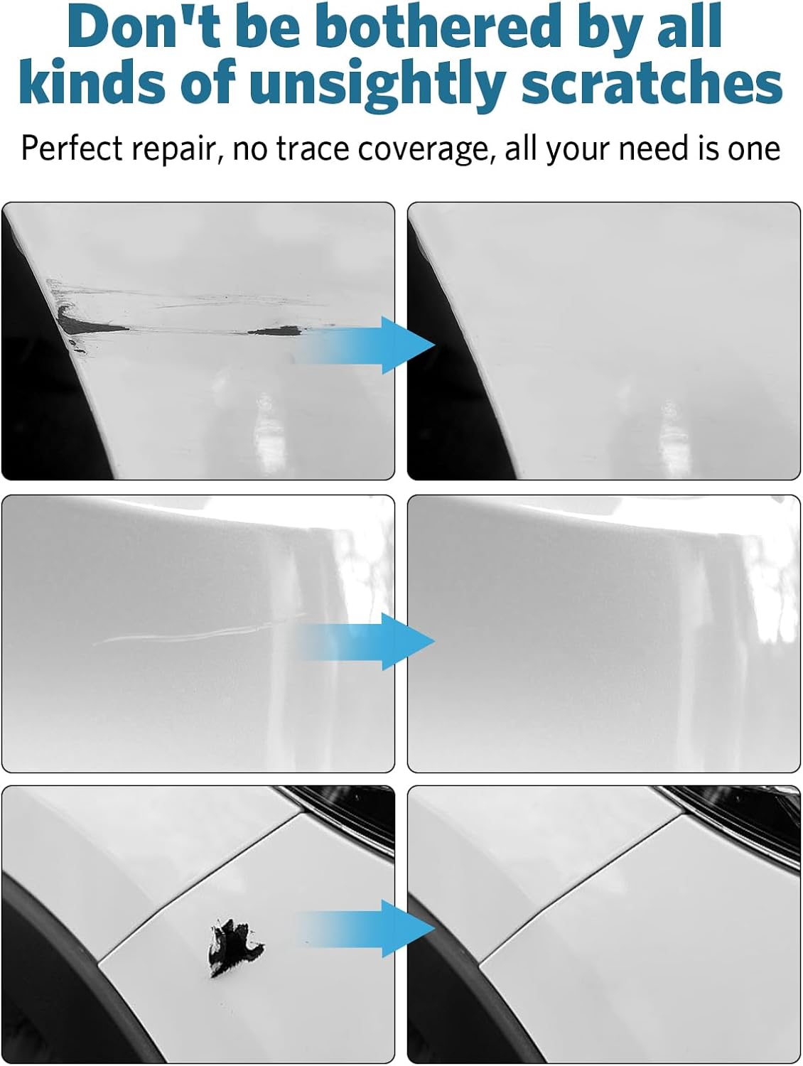 Blue Jeans Metallic(N1) Touch Up Paint for Ford, Car Paint Scratch Repair Remover Pen Color Exact Match, Quick and Easy Fix Automotive Chips and Nicks Scuff