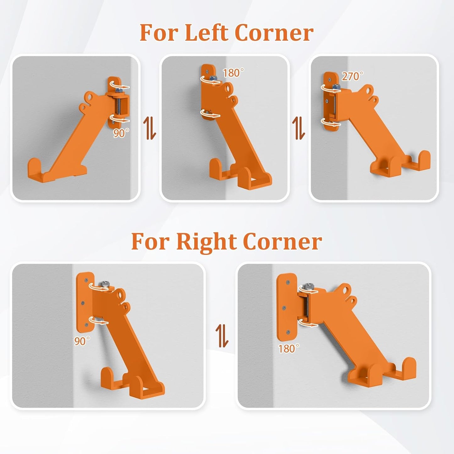 Chainsaw Hanger, 3-in-1 Chainsaw Wall Mount Adjustable Screws for Variety Wall Corner, Garage Organization Garage Storage Shed Organizer Mounted Universal Fit for stihl, Husqvarna, Echo Saws, 2 Pack