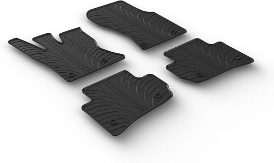 Gledring USA Custom Fit All-Weather Rubber Floor Mats Intended for Land Rover Range Rover Velar 2018-2022, No Trimming Required, Tailored Custom Fit, Protects from Rain, Mud, & Snow