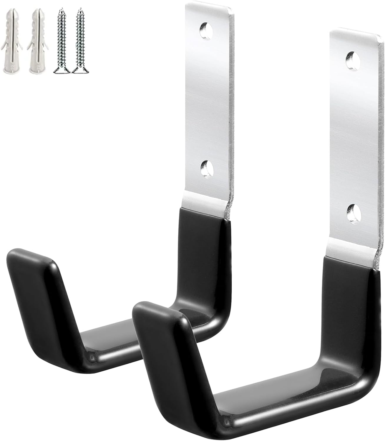 Heavy Duty Steel Garage Hooks,Garage Storage Utility Hooks,Anti-Slip Hanger, Tool Organizer,Steel Wall Mount Organizer, Garden Hose Hanger (Small-2PC)