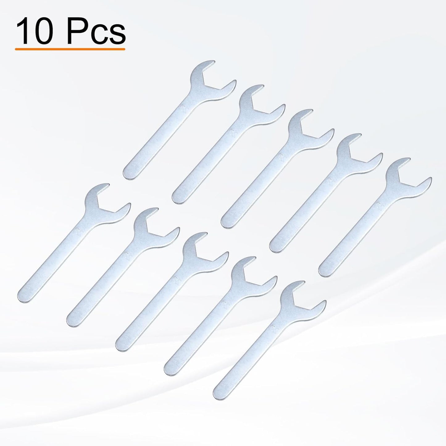 HARFINGTON 10pcs Small Wrench 27x140x2.6mm Metric U-Shaped Single Open Ended Spanner Super Thin Flat Head Galvanizing Wrench for Automotive Repair Furniture Assembly