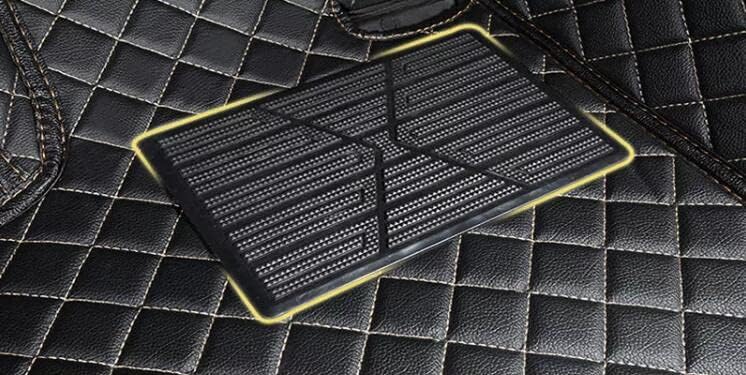 Custom All-Weather Protection Leather Car Floor Mats for Cars Sedan SUV Sports Car Waterproof Floor Mat (Black-Beige)