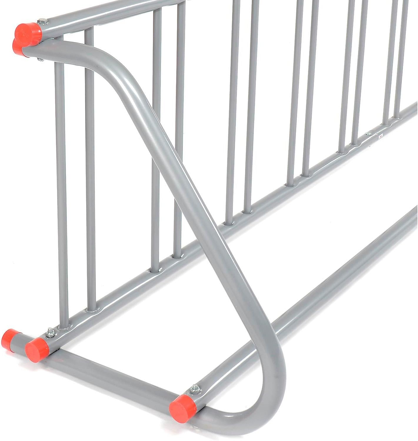 Global Industrial 111" L Single-Sided Grid Bike Rack, 9-Bike Capacity, Powder Coated Steel, Gray, Commercial Bike Rack for Stores, Parks, Schools and More