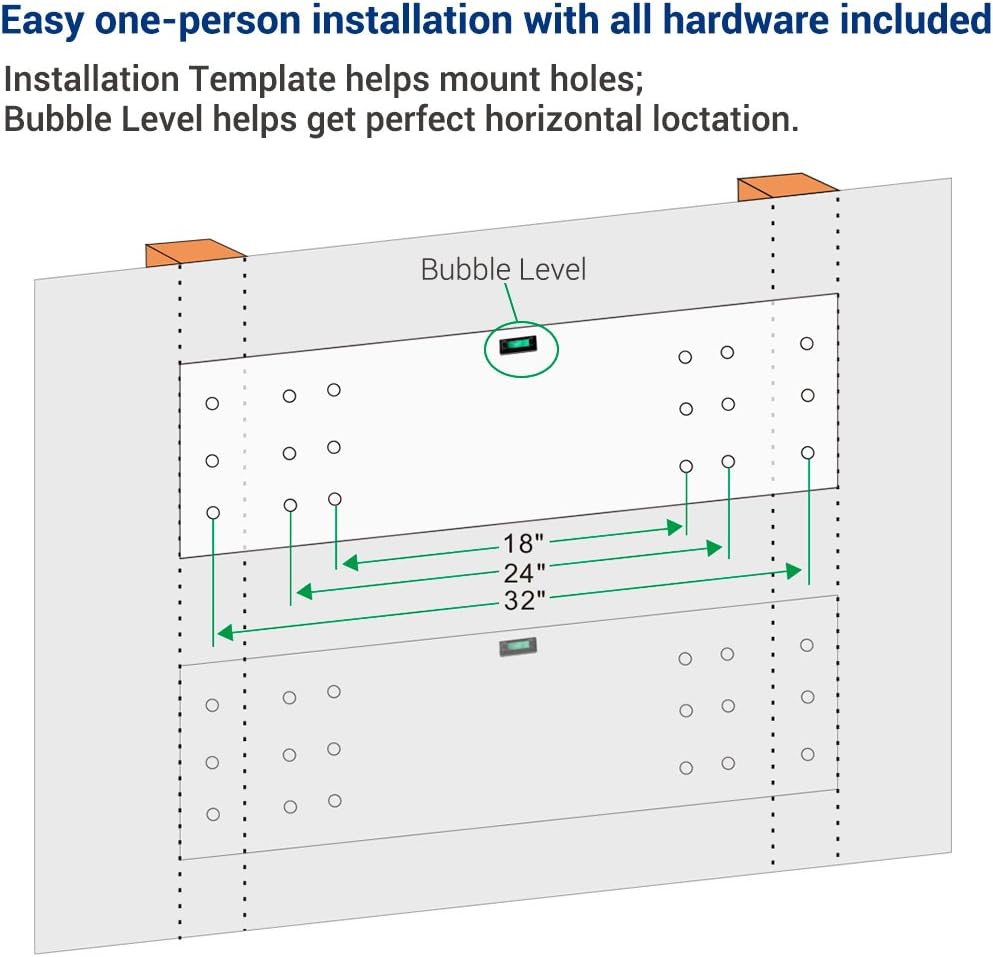 FLEXIMOUNTS 2 Pack 2x4ft Garage Shelving, Wall Shelf Garage Storage Rack, 24-inch-by-48-inch, Black