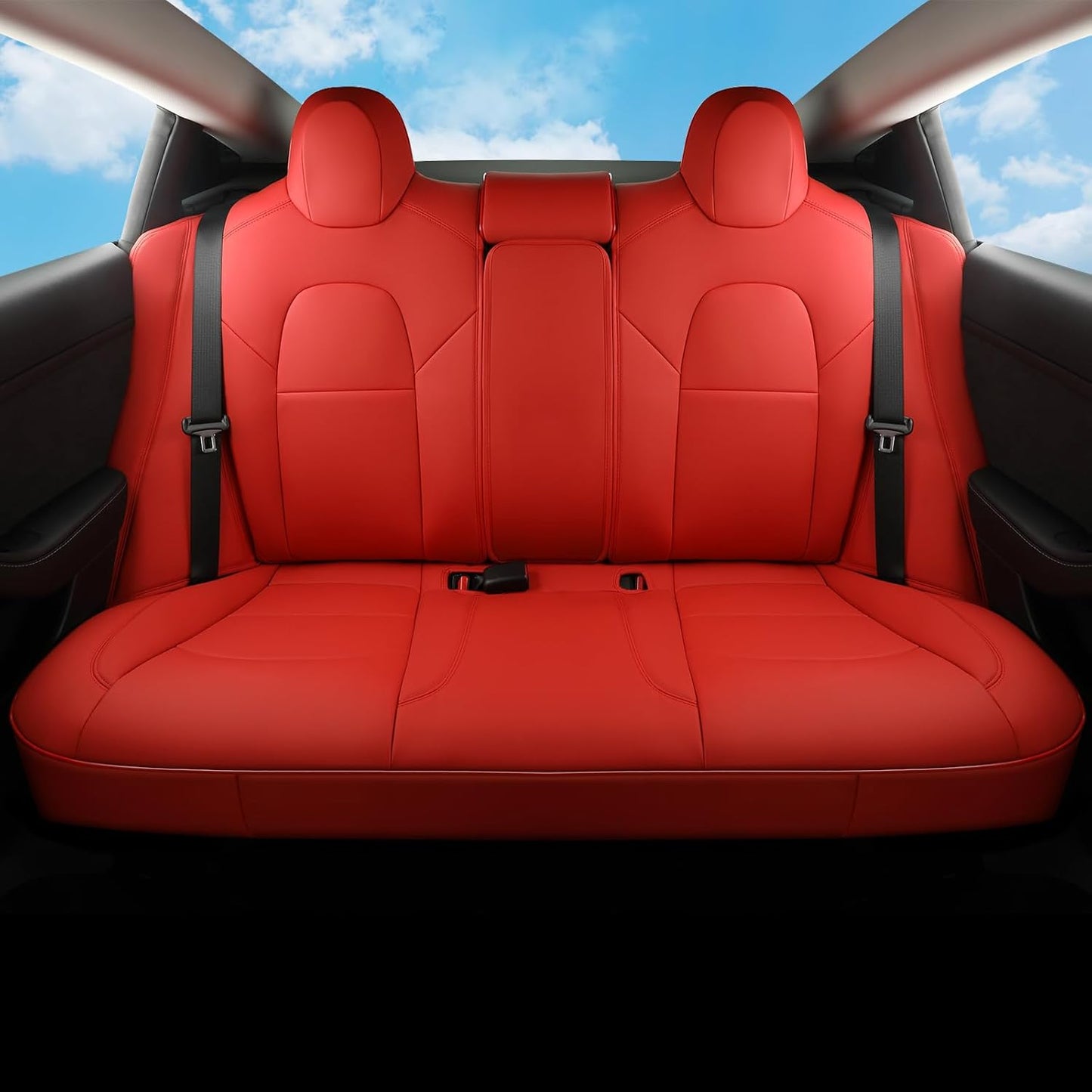 GIANT PANDA Customized Full Set Car Seat Covers for Tesla Model 3 Accessories 2017 2018 2019 2020 2021 2022 2023