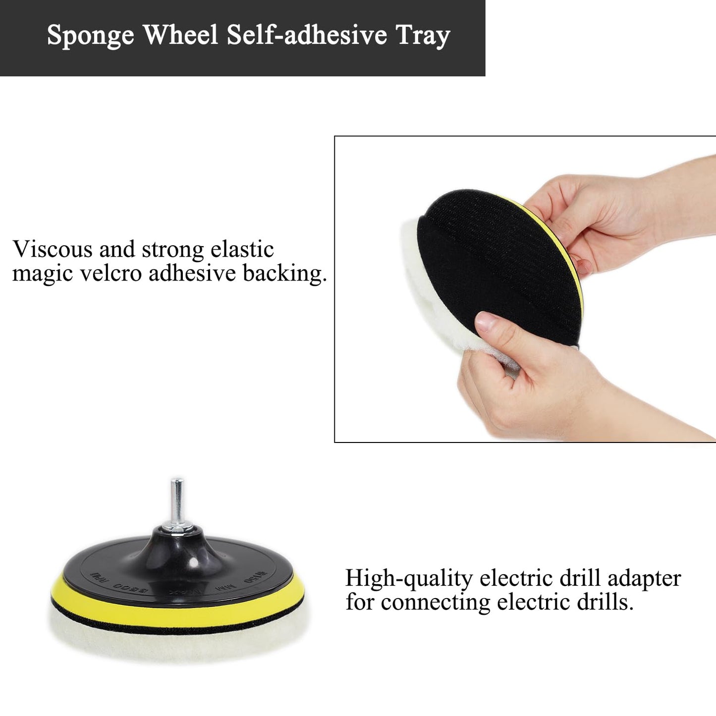 Car Foam Polishing Buffing Kit,Polishing Buffing Pads,Wool Pads,Polishing & Buffing Wheels,for Headlights & Car Body Car Foam Car Wax & Buffer Kits (6)