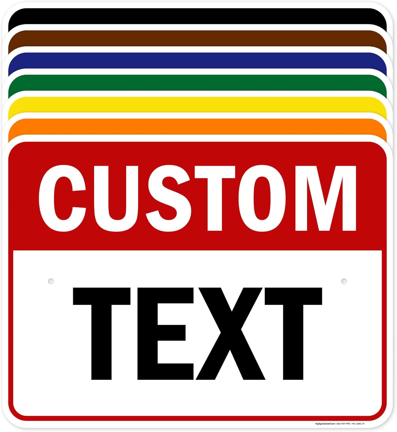 Custom Sign, Custom Sign for Business, Indoor/Outdoor use. 18x24 Inches, Rust Free .063 Aluminum, Fade Resistant, Made in USA by My Sign Center (Header)