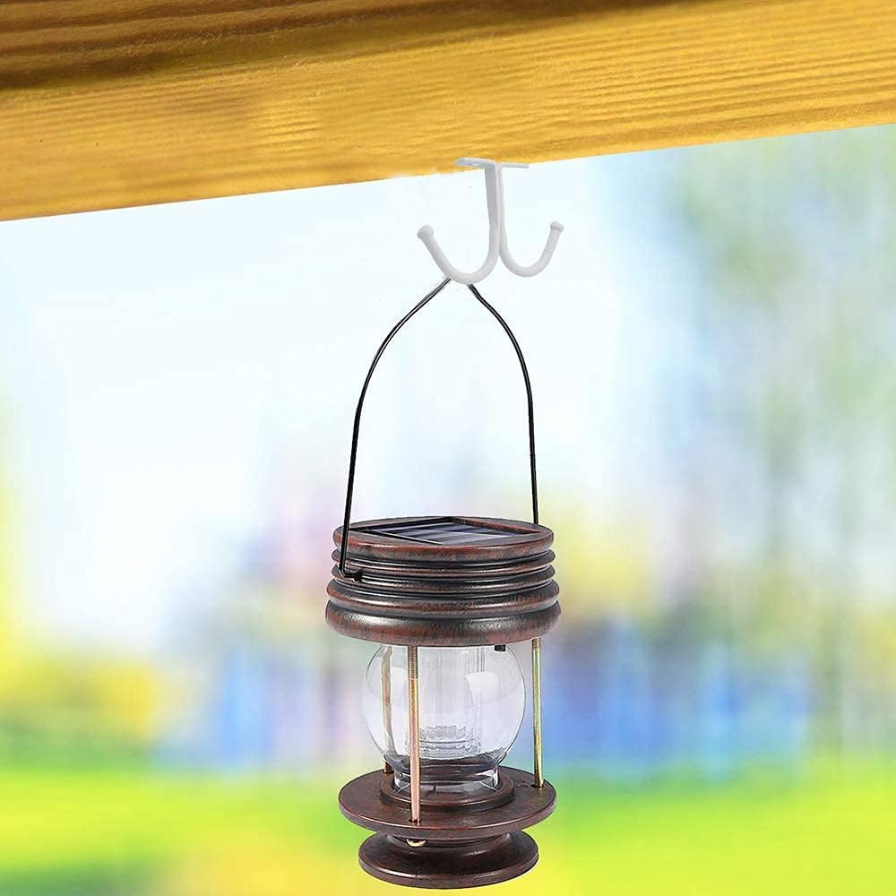 haowei Double Prong Ceiling Hook,WhaGaay 10 Pcs Towel/Robe/Coat Clothes Hook for Closet Top Bathroom Kitchen Cabinet Garage (White)