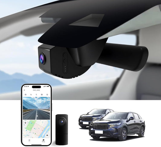 Front 4K & Rear 1080P Dash Cam for Honda HR-V 2023 2024 2025 2026(Black) Sport LX EX-L (Gen3),Easy Installation,OEM-Style,Collision Detection,Loop Recording,WiFi & App,128G Card